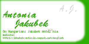 antonia jakubek business card